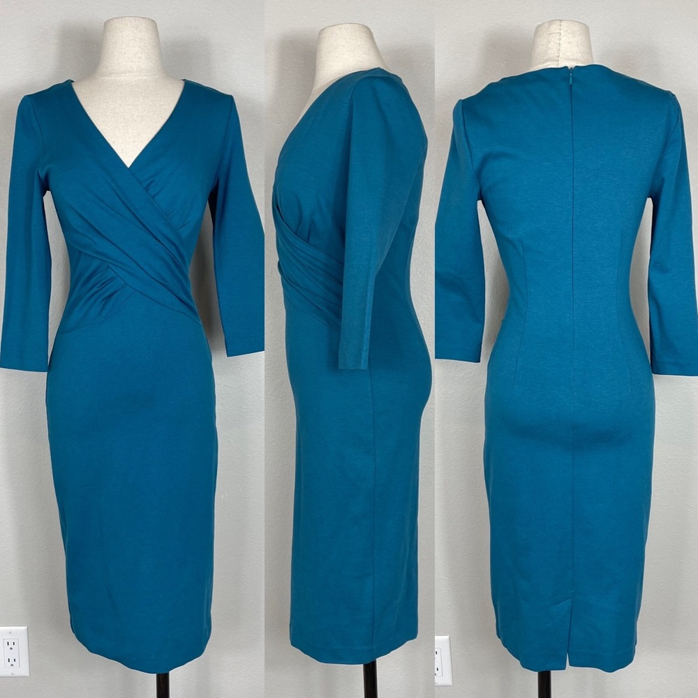 Boden Teal Connie Ponte Dress